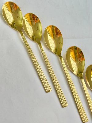 গোল্ডেন চা চামচ (৬ পিস সেট) | Golden Tea Spoon (6 Pcs Set)