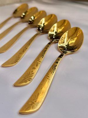 গোল্ডেন চা চামচ (৬ পিস সেট) | Golden Tea Spoon (6 Pcs Set)