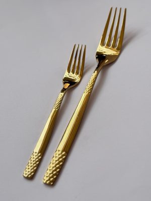 গোল্ডেন কাটা চামচ (৬ পিস সেট) | Golden Fork Spoon (6 Pcs Set)