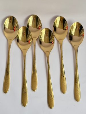 গোল্ডেন টেবিল চামচ (৬ পিস সেট) | Golden Table Spoon (6 Pcs Set)