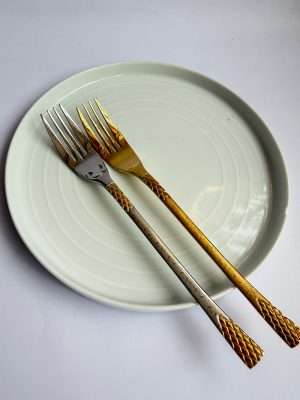 সিলভার/গোল্ডেন কাটা চামচ (৬ পিস সেট) | Silver/Golden Fork Spoon (6 Pcs Set)